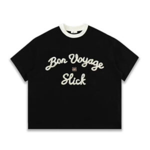 Áo Thun Big Boxy "Bon Voyage" Thêu Len xù Cotton 100%  - Local Brand THE SLICK WAY UNISEX